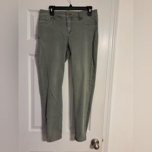 Maurice’s Stretch Skinny Jeans Army Green Women’s Large Regular